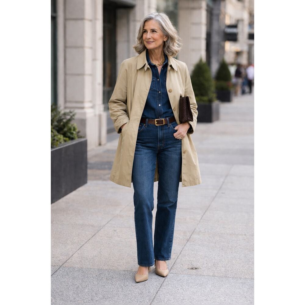 London Fog Tan Beige Vintage Trench Coat Women Petite Maincoats 8 - G012